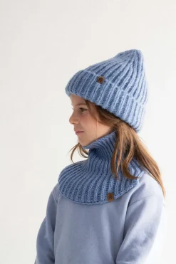 Na Główkę | Kopyto Czapka z wełny i bawełny Sówka - baby blue