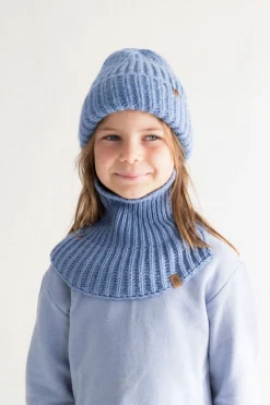 Na Główkę | Kopyto Czapka z wełny i bawełny Sówka - baby blue