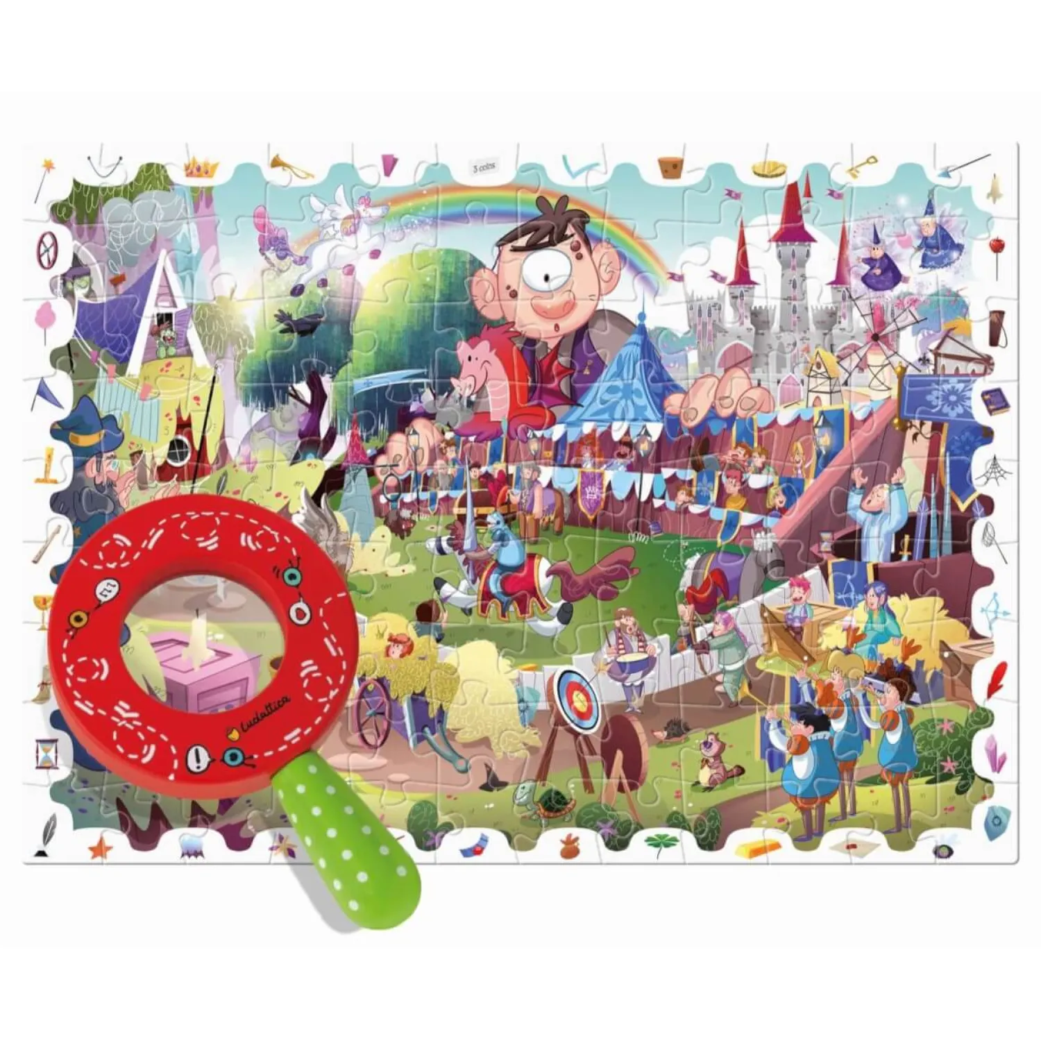 Puzzle|7 Lat+ | Ludattica DETECTIVE PUZZLE - puzzle, gra detektywistyczna - BAŚNIOWA KRAINA
