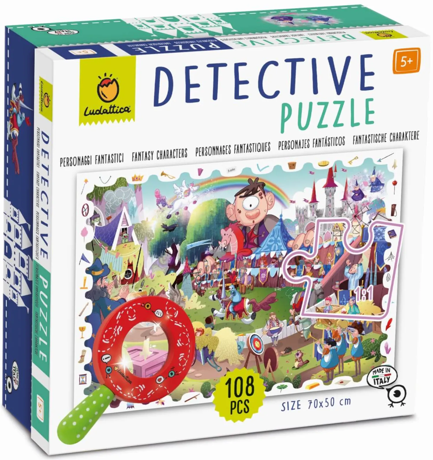 Puzzle|7 Lat+ | Ludattica DETECTIVE PUZZLE - puzzle, gra detektywistyczna - BAŚNIOWA KRAINA