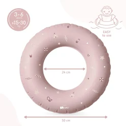 Dmuchane koło do pływania dla dzieci 3-6 lat (15-30 kg) - różowe