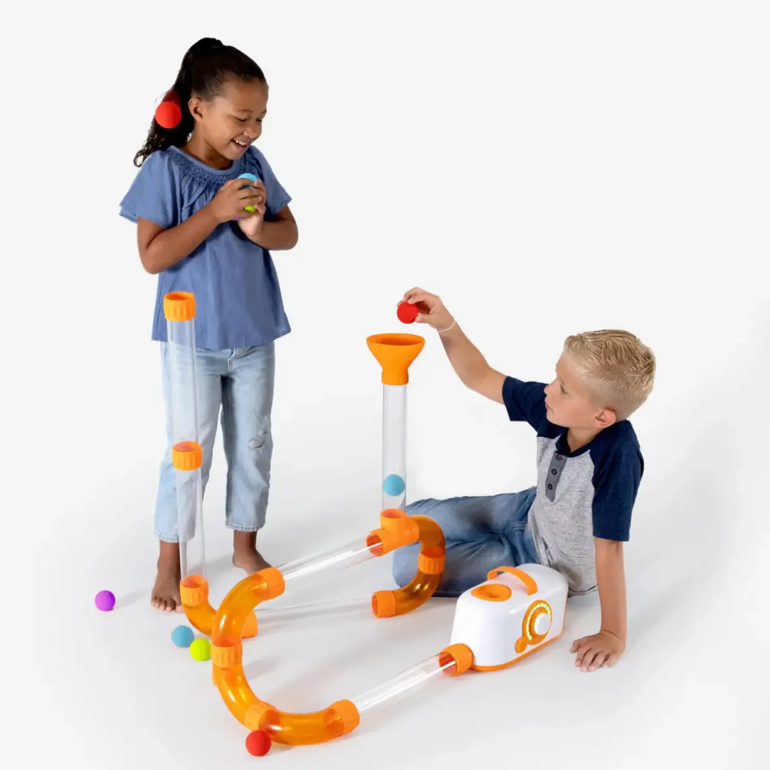 6 Lat+|Aktywizujące | Fat Brain Toys Dmuchawa do piłek Air Toobz