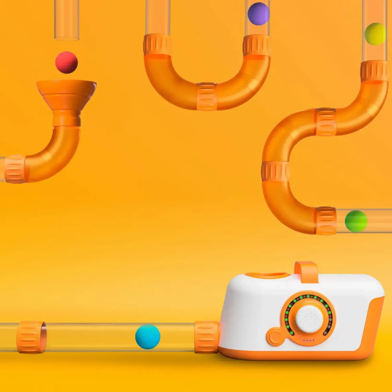 6 Lat+|Aktywizujące | Fat Brain Toys Dmuchawa do piłek Air Toobz