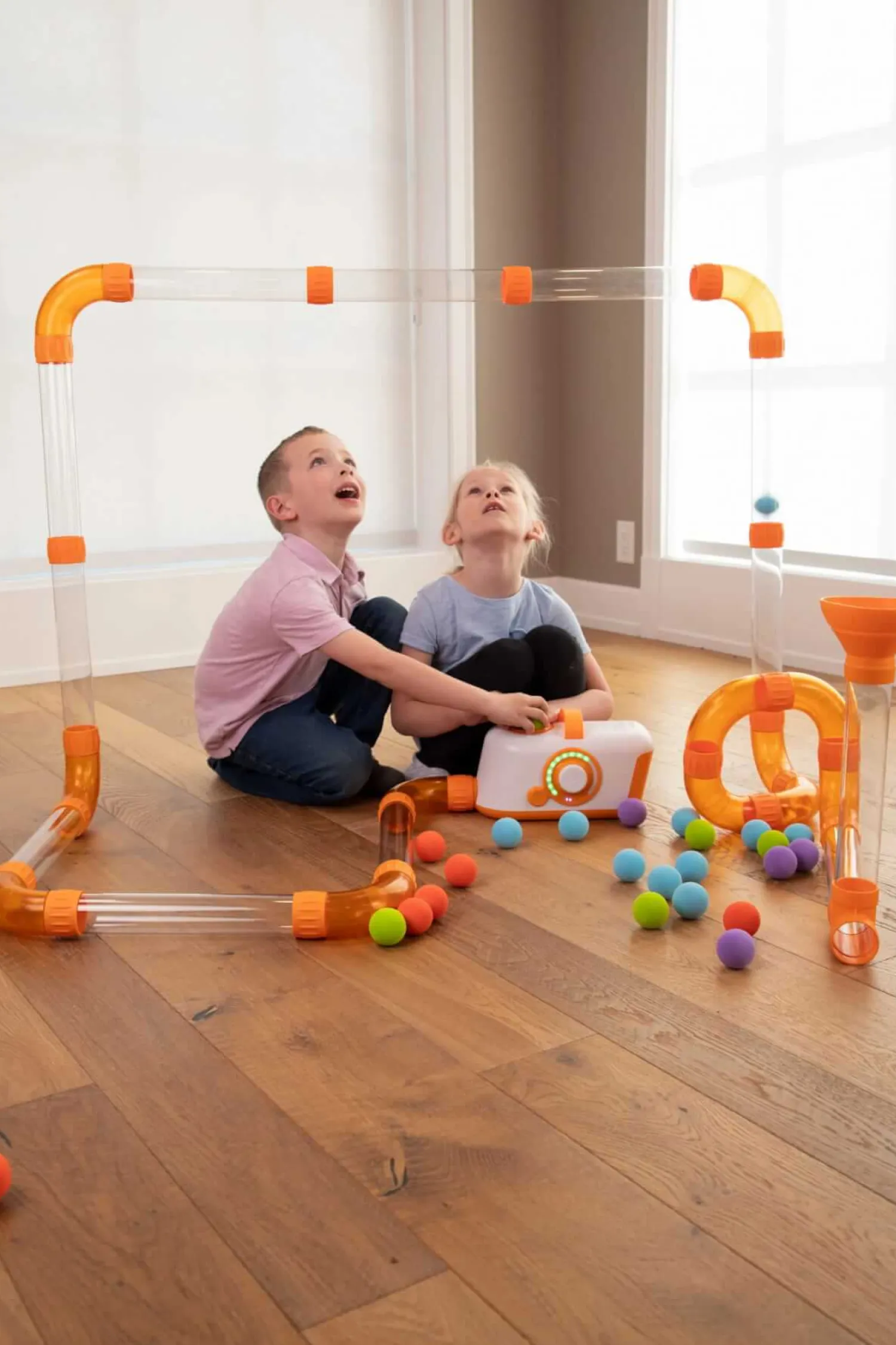 6 Lat+|Aktywizujące | Fat Brain Toys Dmuchawa do piłek Air Toobz