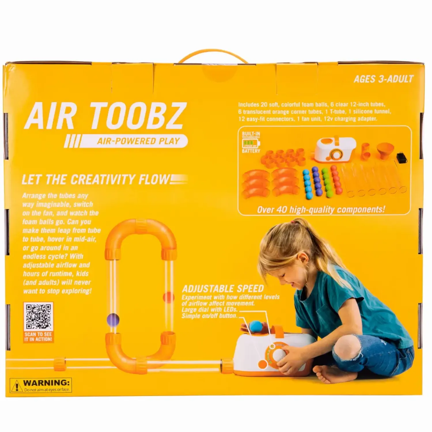 6 Lat+|Aktywizujące | Fat Brain Toys Dmuchawa do piłek Air Toobz