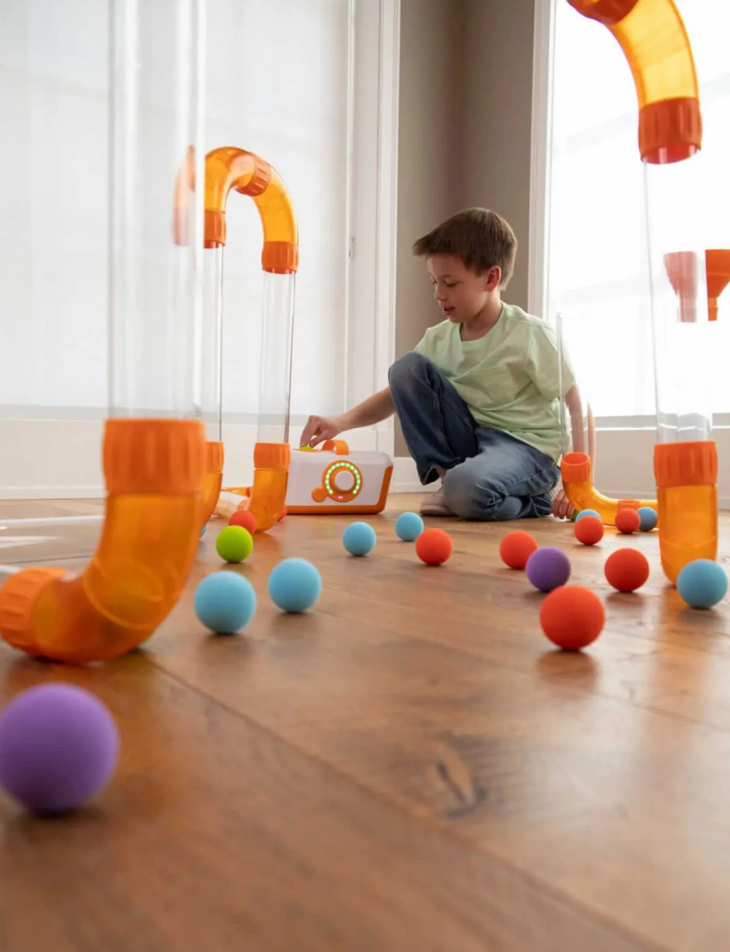 6 Lat+|Aktywizujące | Fat Brain Toys Dmuchawa do piłek Air Toobz