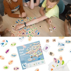 6 Lat+|7 Lat+ | BS Toys Drewniana gra edukacyjna Znajdź rybkę