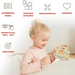 Idealne W Podróży|Edukacyjne | TOPBRIGHT Drewniana gra zręcznościowa Nakarm kurę, 3+
