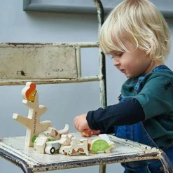 2 Lata +|Drewniane | Tender Leaf Toys Drewniana gra zręcznościowa - Przyjaciele Ogrodu