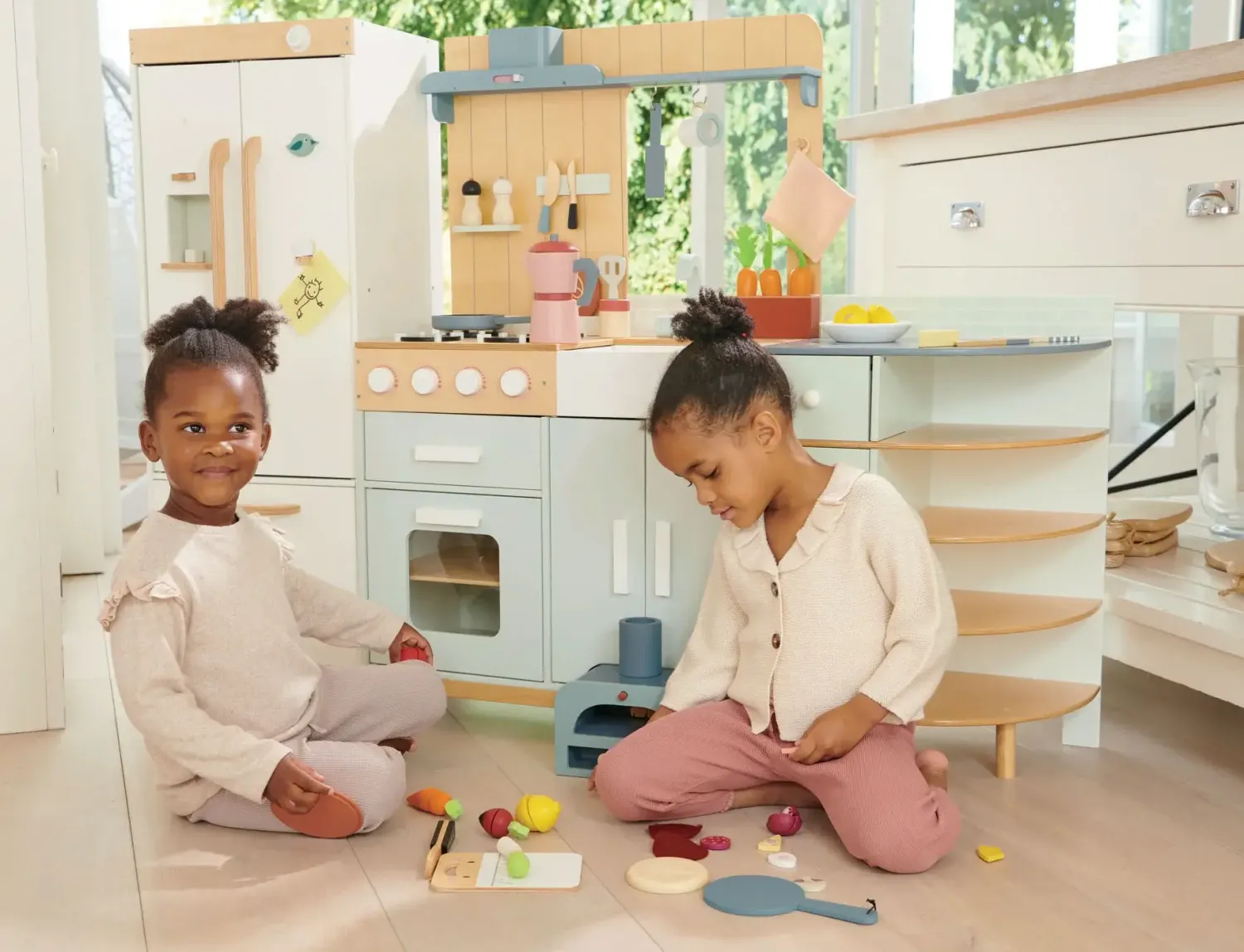 2 Lata +|Drewniane | Tender Leaf Toys Drewniana kuchnia XXL z piekarnikiem La Fiamma Grand Kitchen