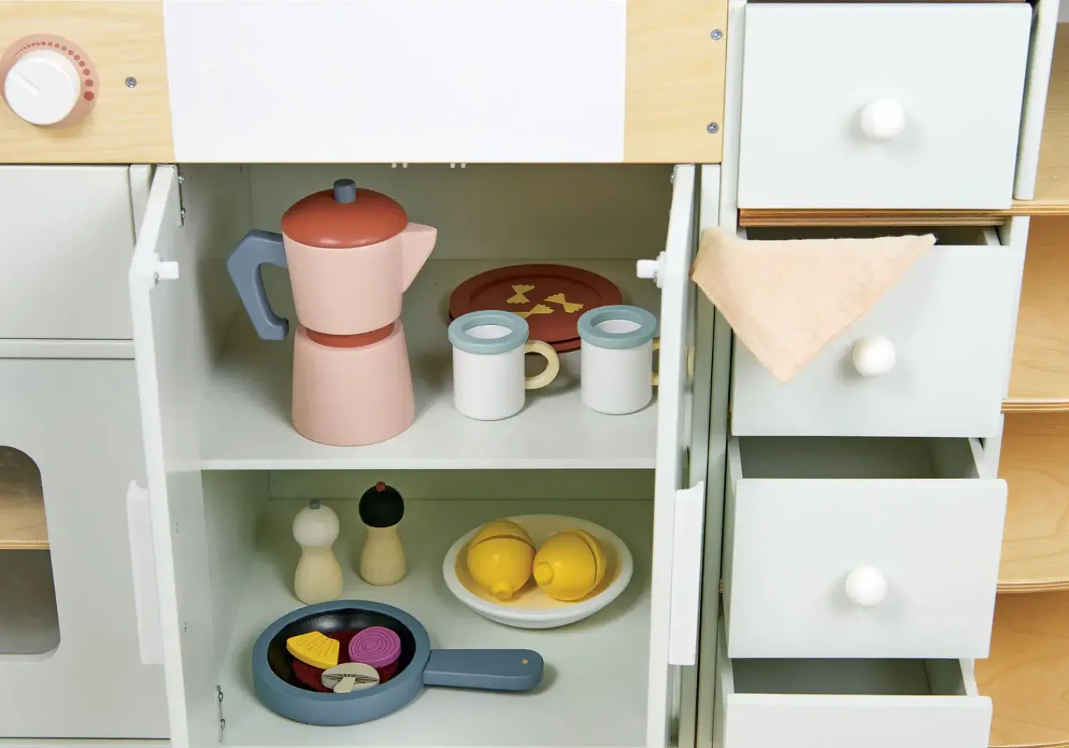 2 Lata +|Drewniane | Tender Leaf Toys Drewniana kuchnia XXL z piekarnikiem La Fiamma Grand Kitchen