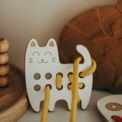 Montessori|Idealne W Podróży | Milin Drewniana mała przeplatanka - Kotka Balbinka