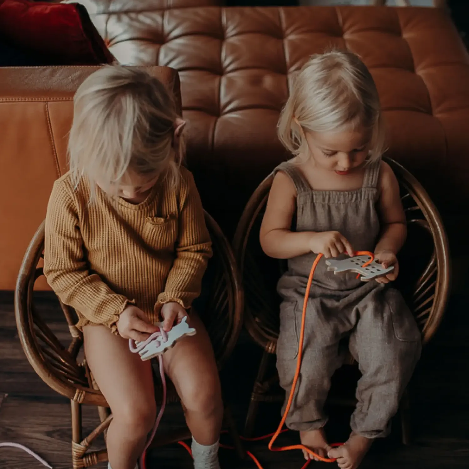 Montessori|Idealne W Podróży | Milin Drewniana mała przeplatanka - Miś Tadzio