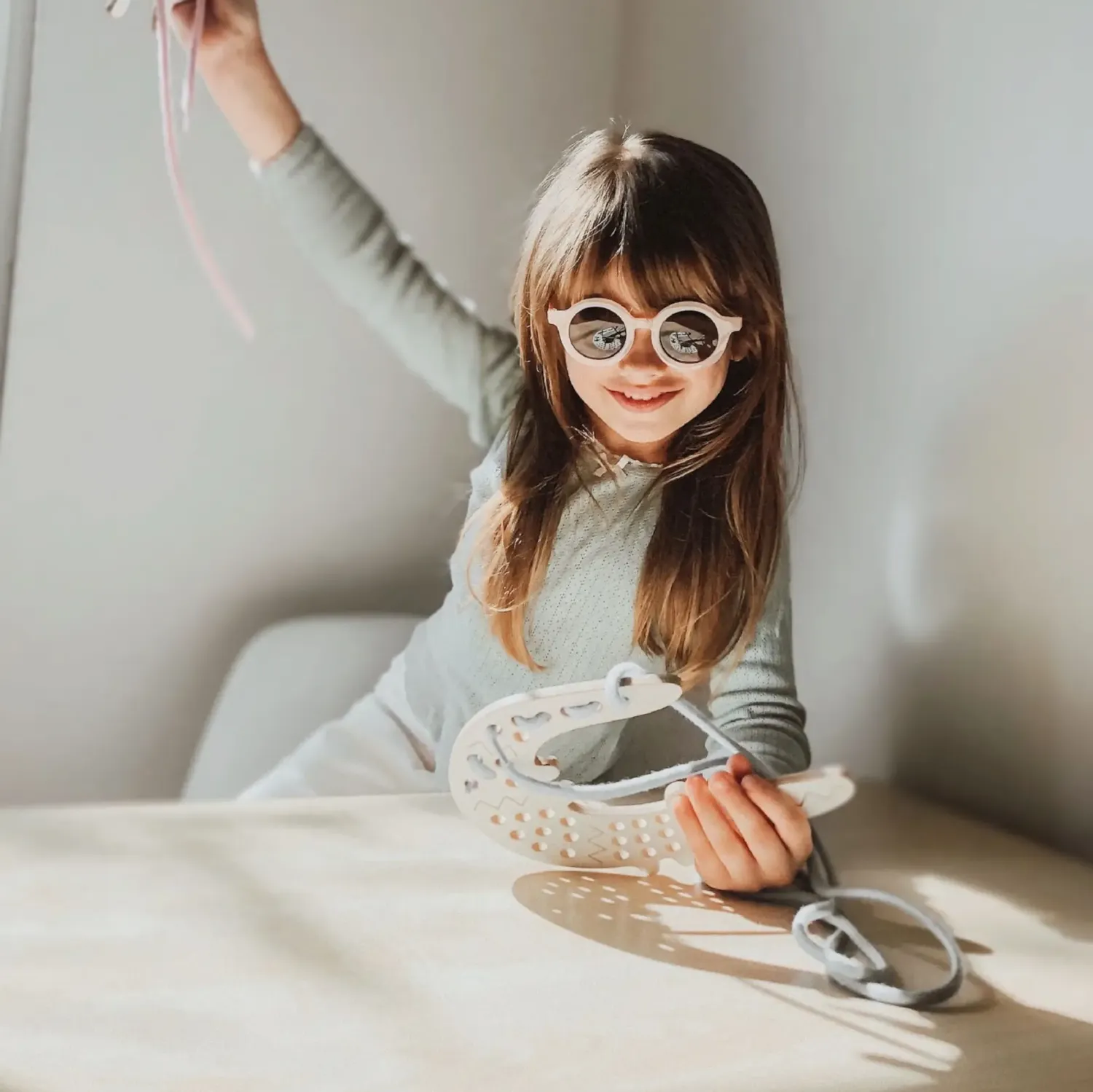 Montessori|Idealne W Podróży | Milin Drewniana przeplatanka - Krokodyl Felek
