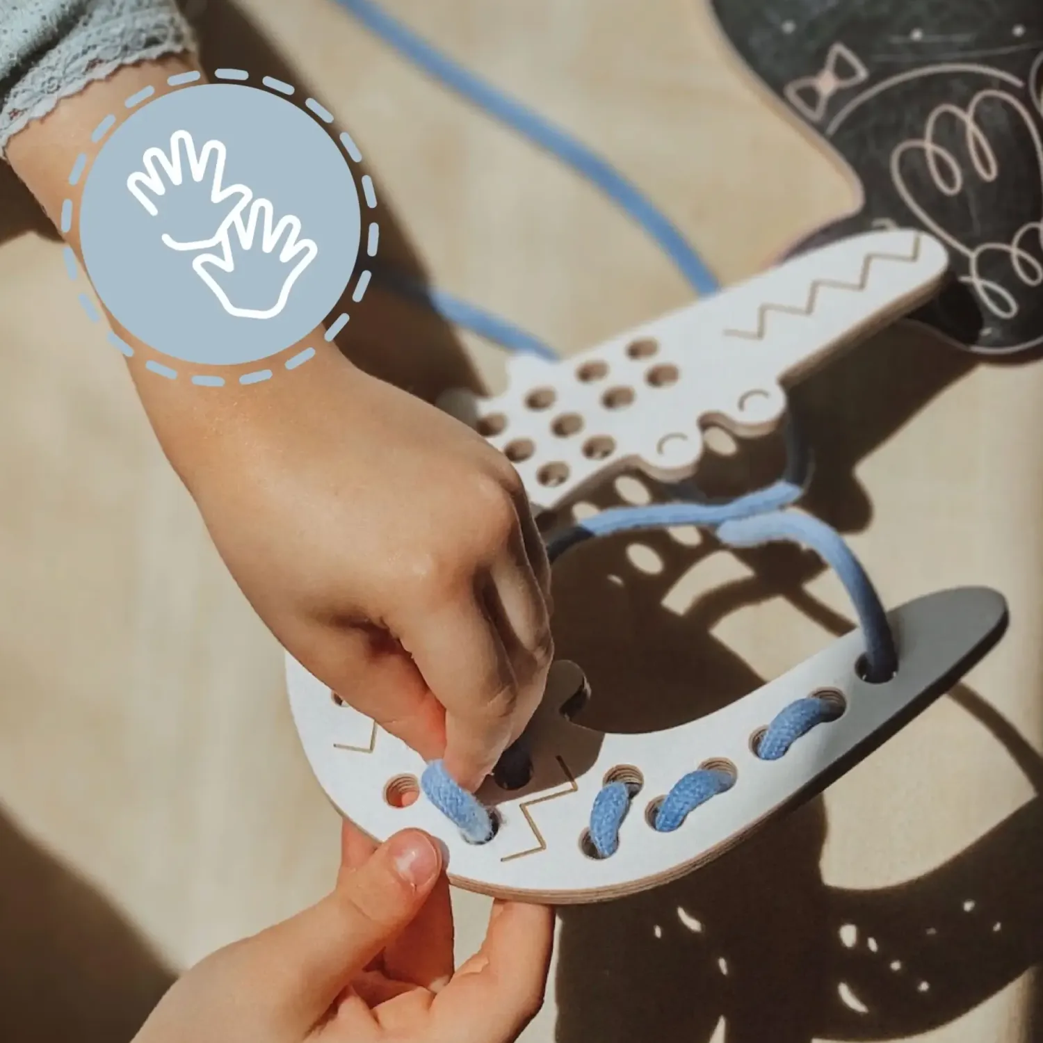 Montessori|Idealne W Podróży | Milin Drewniana przeplatanka - Krokodyl Felek