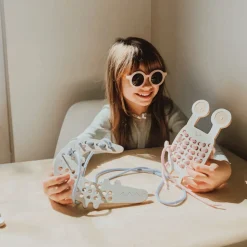 Montessori|Idealne W Podróży | Milin Drewniana przeplatanka - Krokodyl Felek