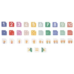 2 Lata +|Drewniane | Janod Drewniana układanka matematyczna - Komponowanie i porównywanie liczb 3+