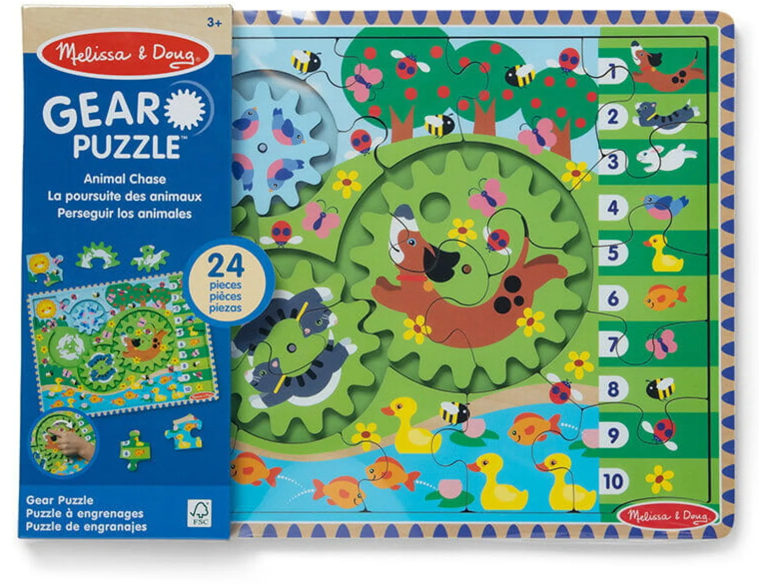 Drewniane|Puzzle | Melissa & Doug Drewniana układanka zwierzęta