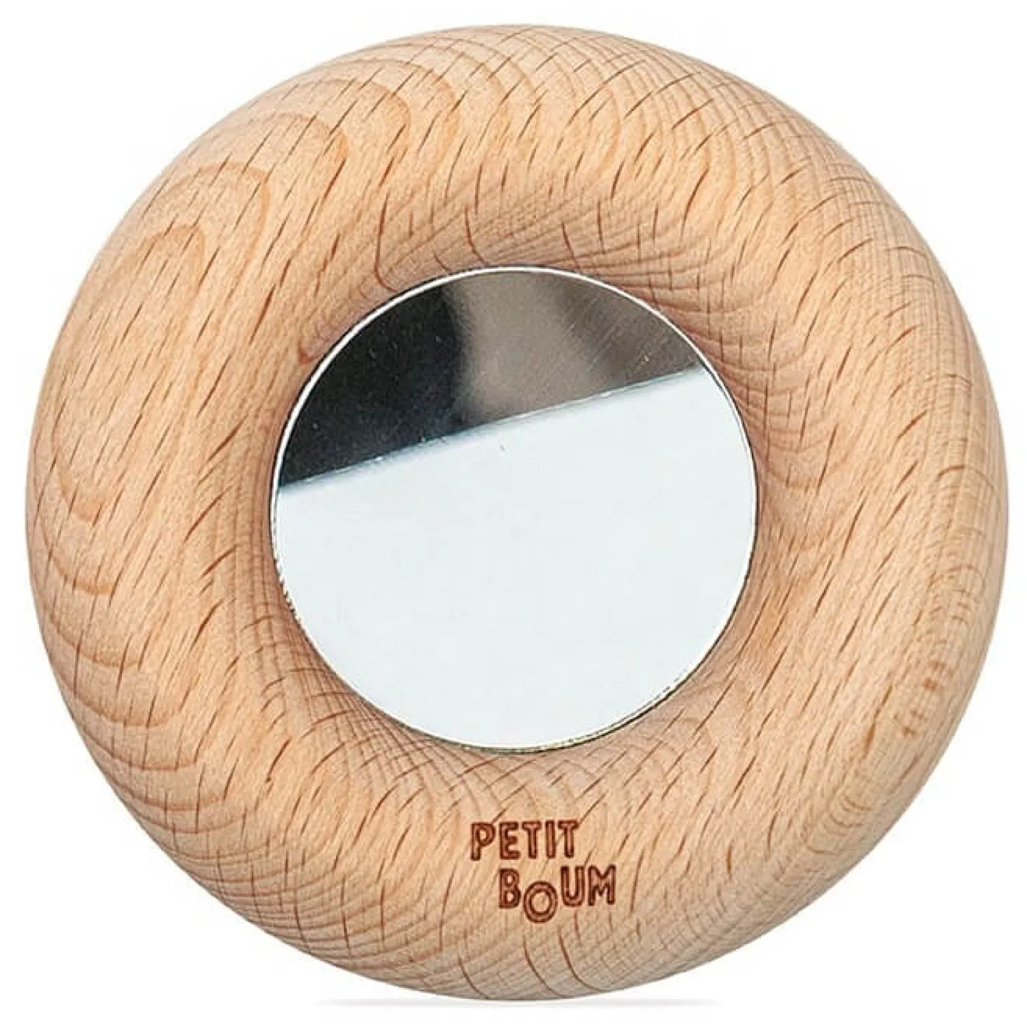 12M+|Sensoryczne | Petit Boum Drewniana zabawka sensoryczna Reflect Donut- świat odbić