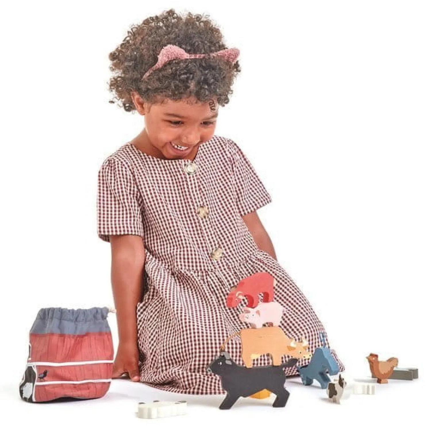 Montessori|Drewniane | Tender Leaf Toys Drewniane figurki do zabawy - zwierzęta zagrodowe