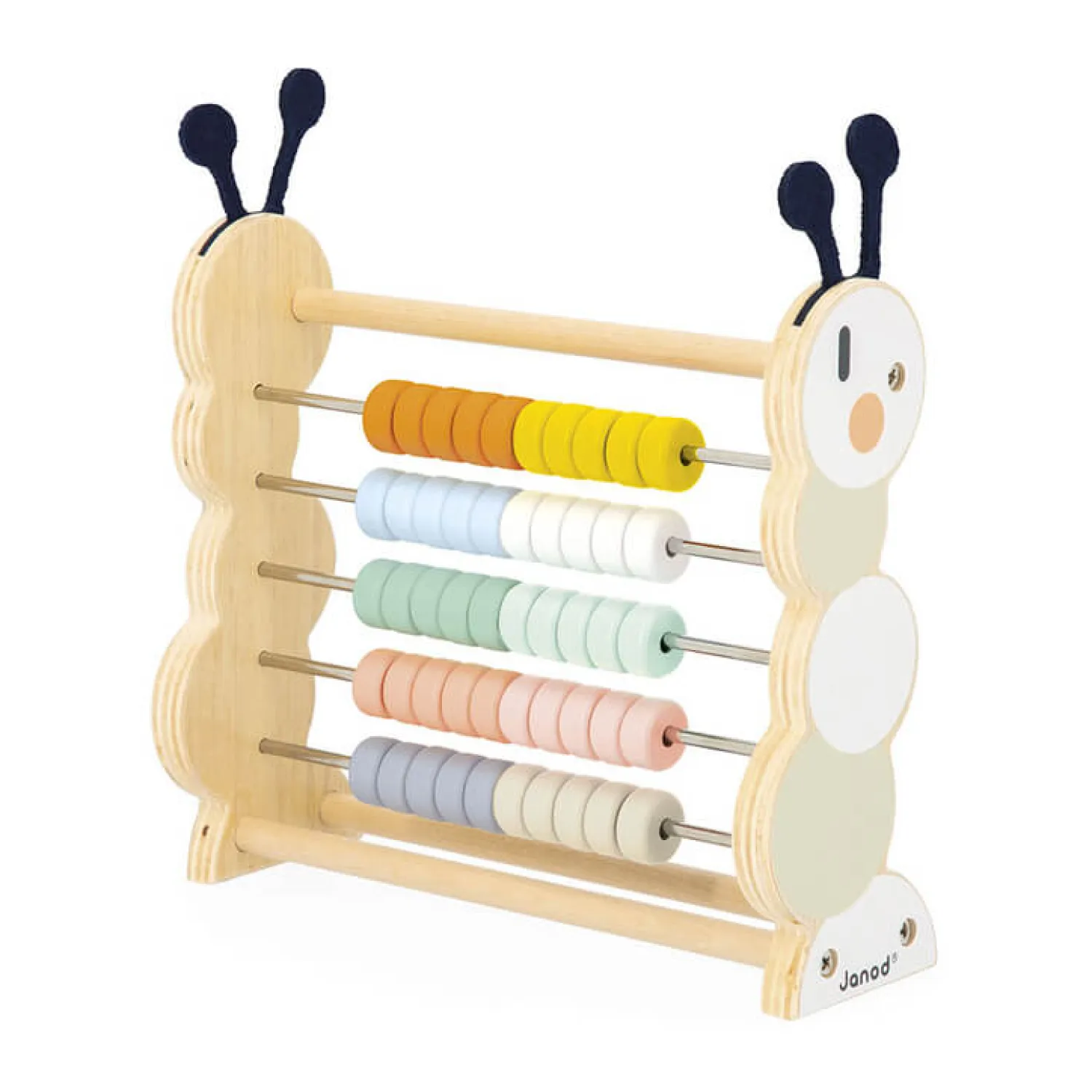 2 Lata +|Edukacyjne | Janod Drewniane liczydło Gąsienica Sweet Cocoon 18m+