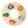 12M+|3 Lata + | Trixie Drewniane okrągłe puzzle ze zwierzątkami