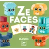 4 Lata +|Drewniane | Djeco Drewniane zwierzątka do układania ZE FACES