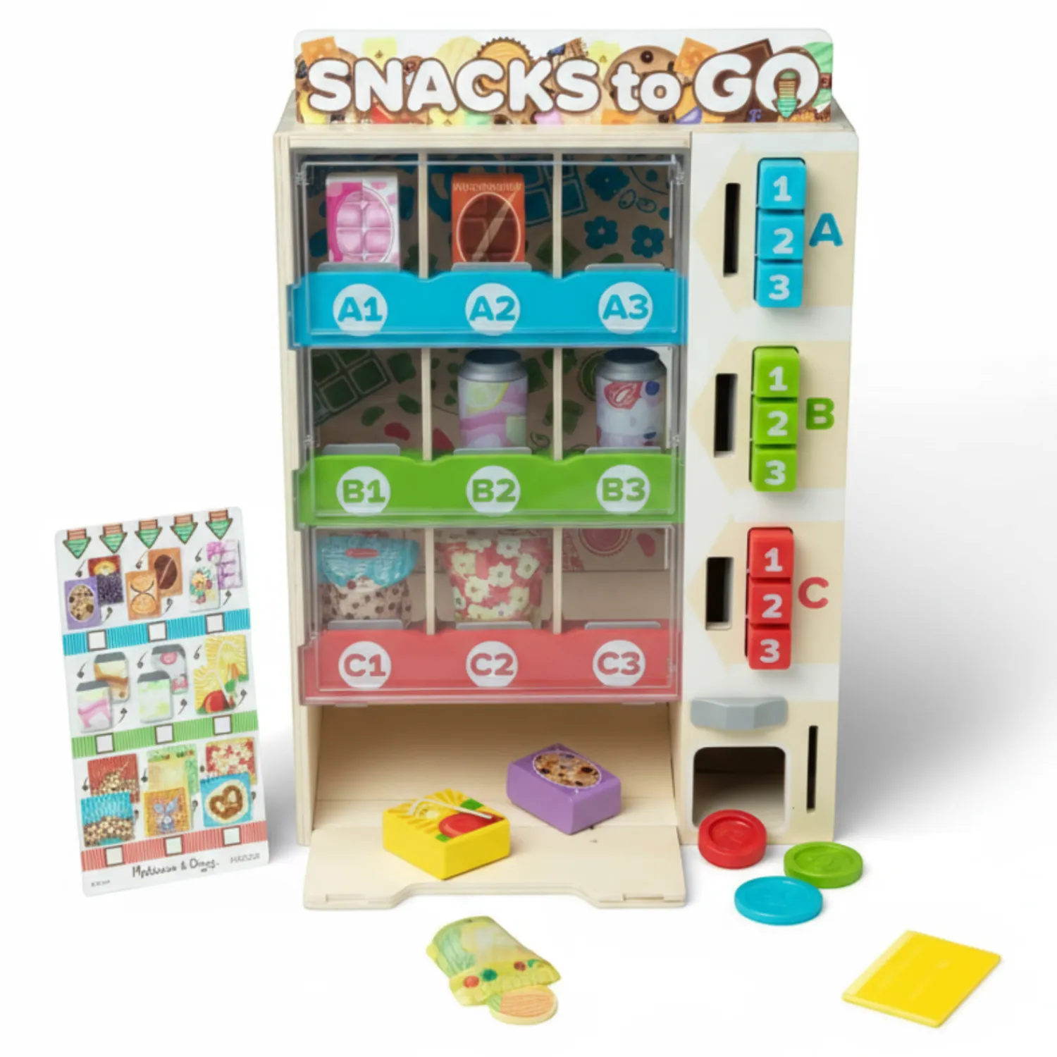 6 Lat+|3 Lata + | Melissa & Doug Drewniany automat Snack to Go