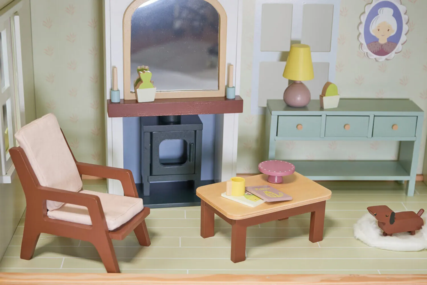 Akcesoria Dla Lalek|Drewniane | Tender Leaf Toys Drewniany domek XXL z wyposażeniem, Mulberry Mansion