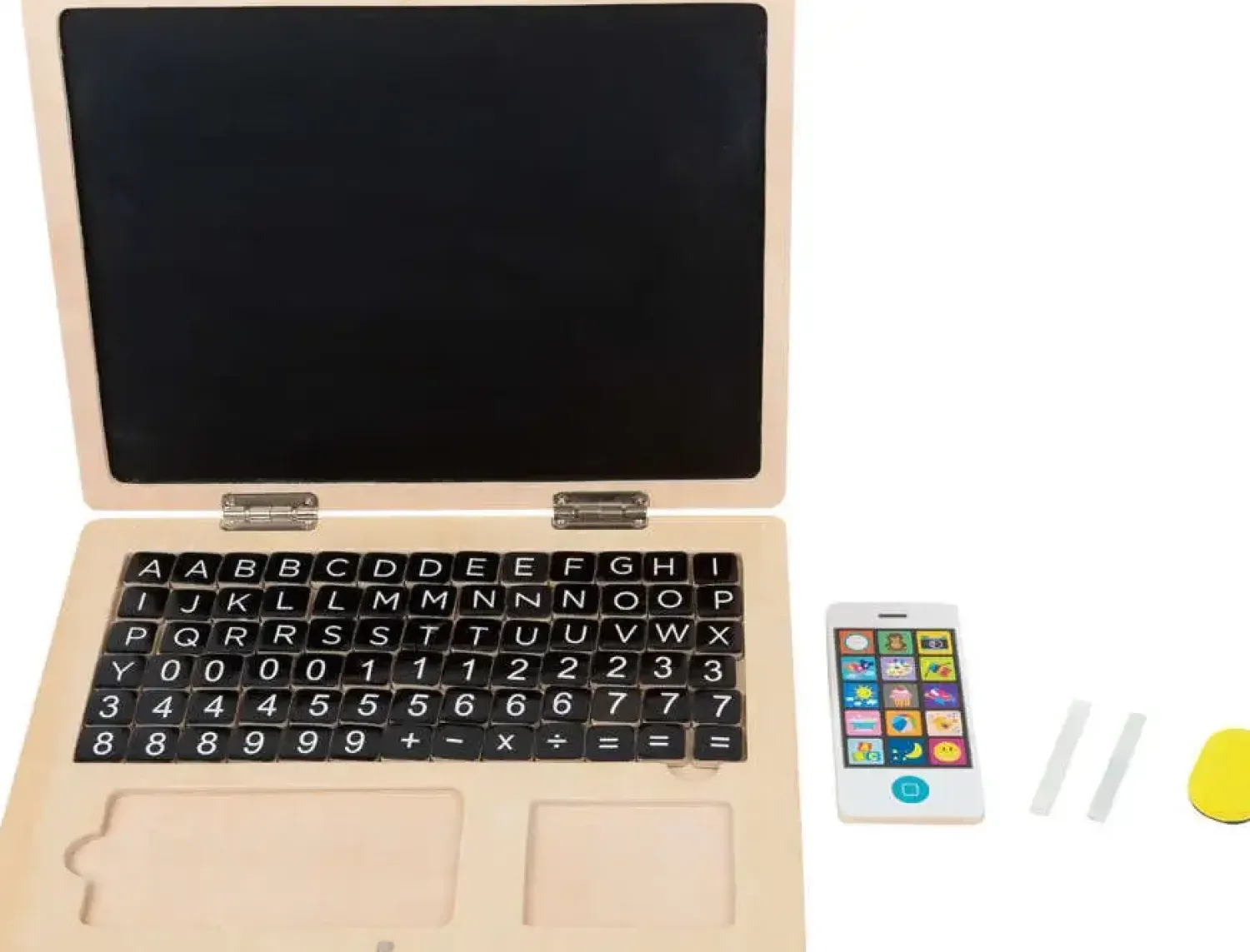 6 Lat+|7 Lat+ | Small Foot Drewniany laptop z tablicą magnetyczną