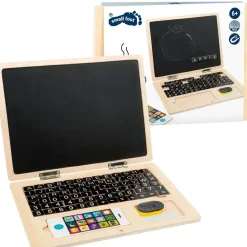 6 Lat+|7 Lat+ | Small Foot Drewniany laptop z tablicą magnetyczną