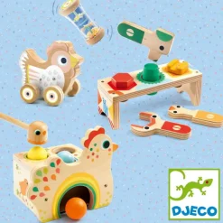 Drewniane|18M+ | Djeco Drewniany stół warsztatowy BRICOLOU