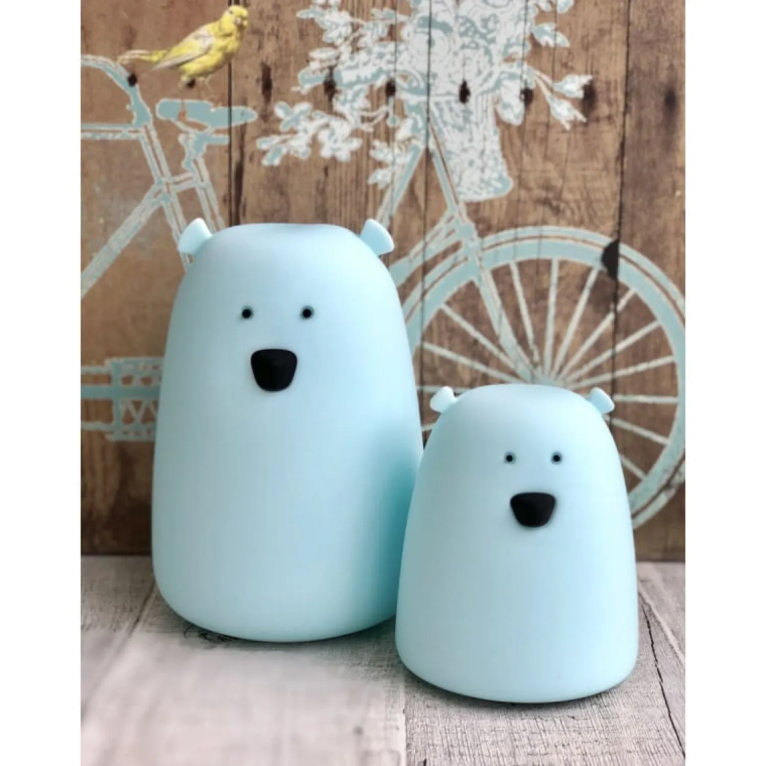 Lampki Nocne|Lampki Nocne | Rabbit&Friends Duża lampka led MIŚ NIEBIESKI bezpieczna dla Twojego dziecka