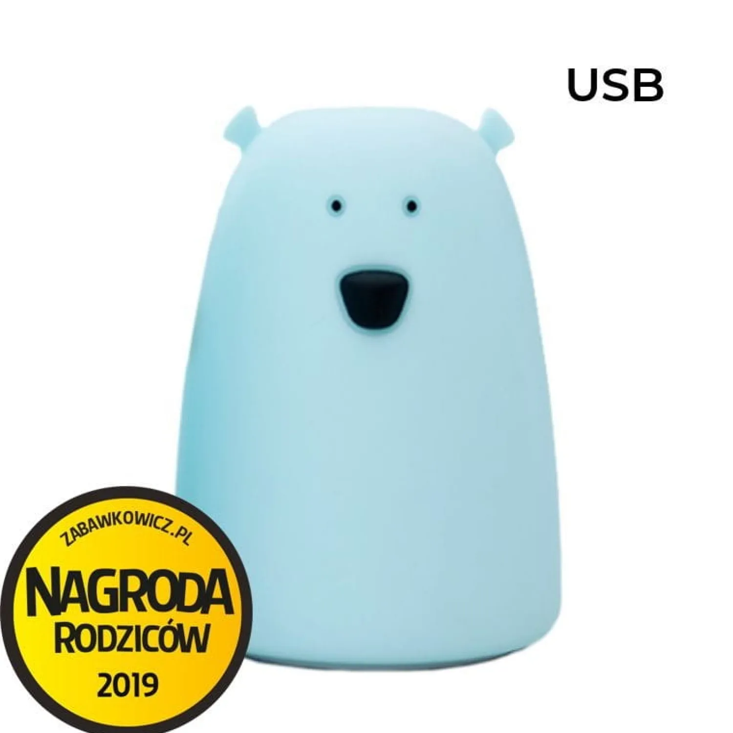 Lampki Nocne|Lampki Nocne | Rabbit&Friends Duża lampka led MIŚ NIEBIESKI bezpieczna dla Twojego dziecka