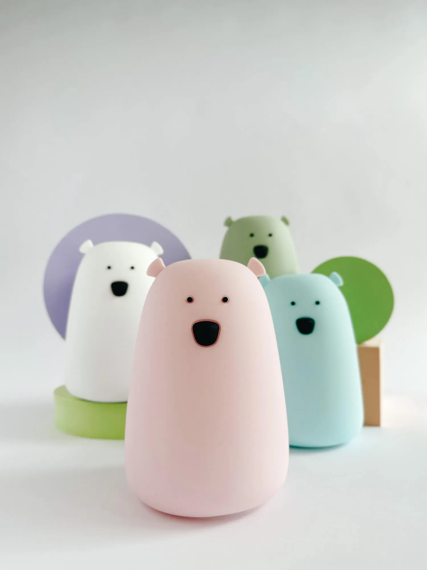 Lampki Nocne|Lampki Nocne | Rabbit&Friends Duża lampka led MIŚ RÓŻOWY bezpieczna dla Twojego dziecka