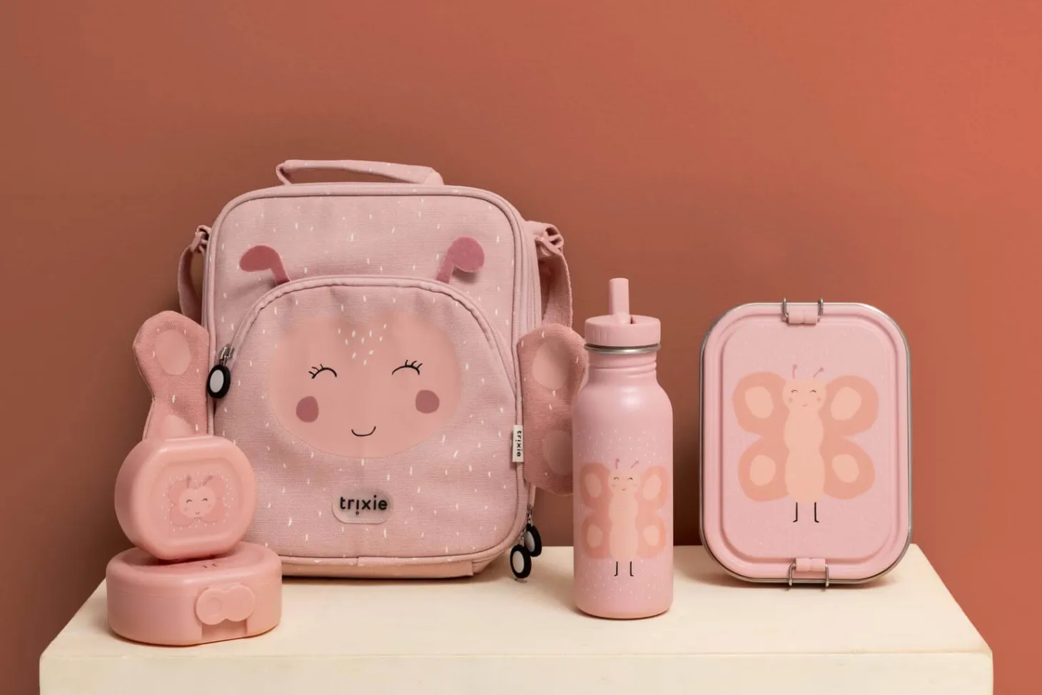 Duży stalowy lunchbox - Motyl