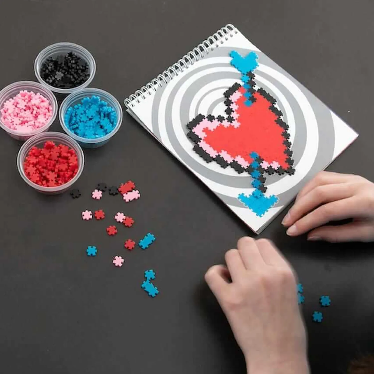 8 Lat+|6 Lat+ | Fat Brain Toys Duży zestaw Jixelz Kreator Puzzelki Pixelki