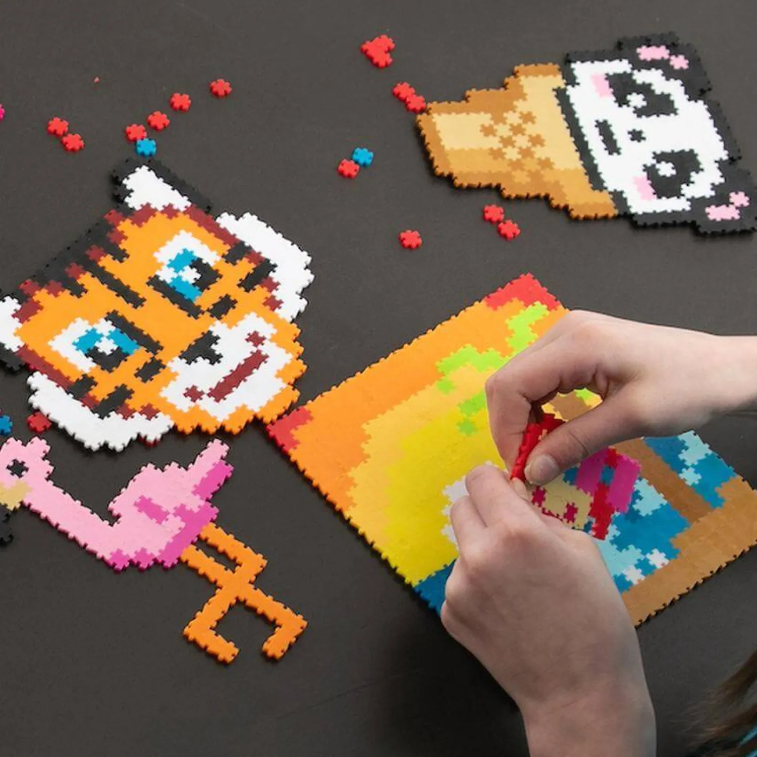 8 Lat+|6 Lat+ | Fat Brain Toys Duży zestaw Jixelz Kreator Puzzelki Pixelki