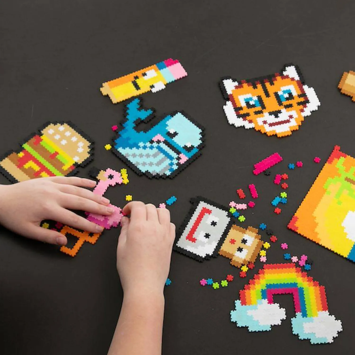 8 Lat+|6 Lat+ | Fat Brain Toys Duży zestaw Jixelz Kreator Puzzelki Pixelki