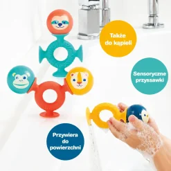 Idealne W Podróży|12M+ | LUDI Dźwiękowe piłeczki z przyssawkami SMAC POP