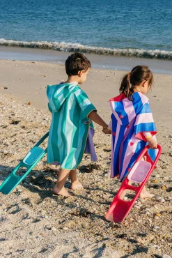 Ręczniki I Myjki | QUUT Dwustronne poncho kąpielowe dla dzieci Lagoon