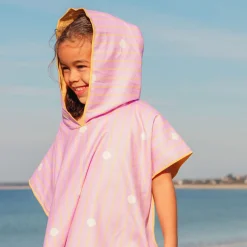 Ręczniki I Myjki | QUUT Dwustronne poncho kąpielowe dla dzieci Banana Pink