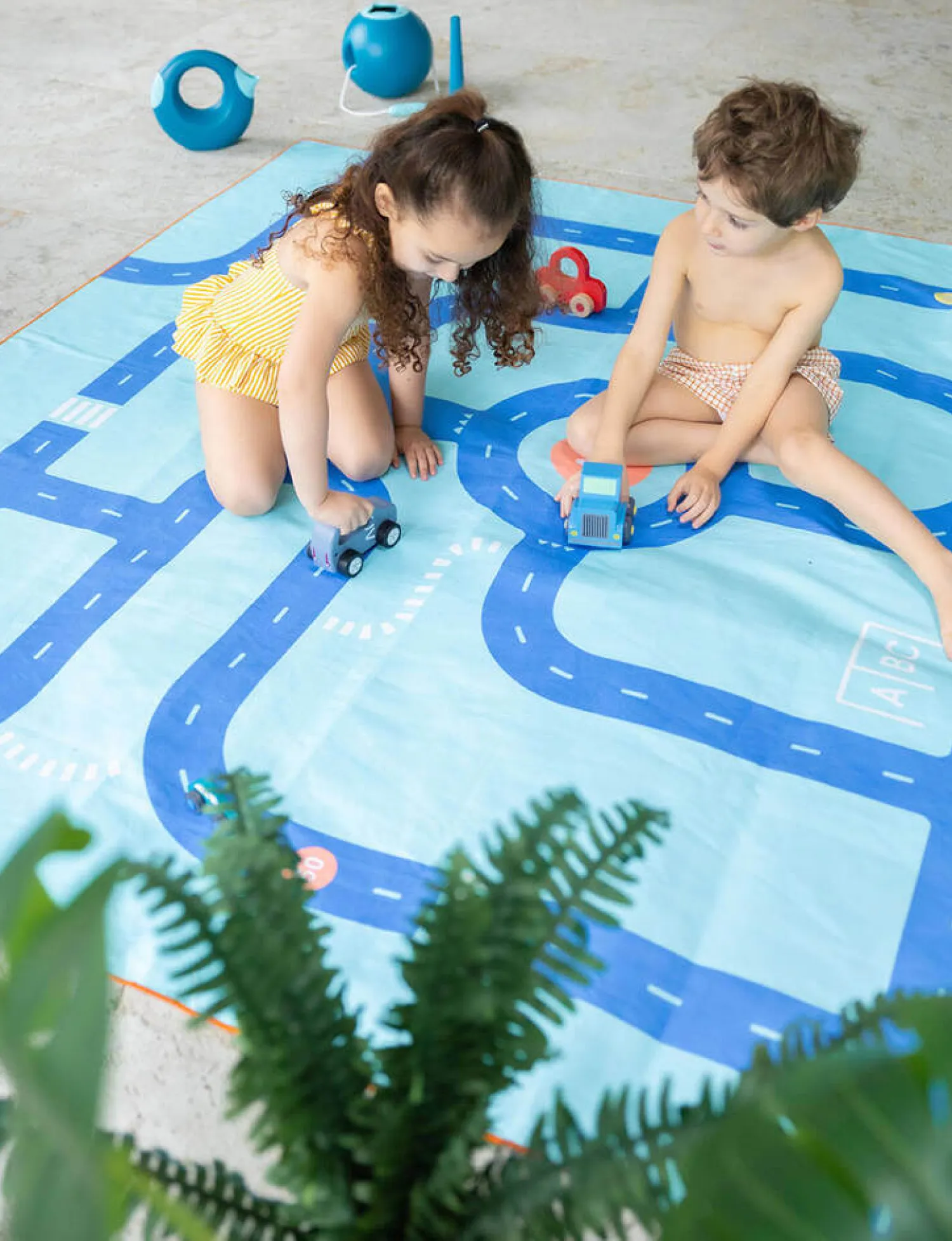 Ręczniki I Myjki | QUUT Dwustronny ręcznik plażowy PlayTowels 180 x 180cm - Road
