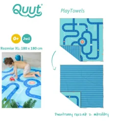 Ręczniki I Myjki | QUUT Dwustronny ręcznik plażowy PlayTowels 180 x 180cm - Road