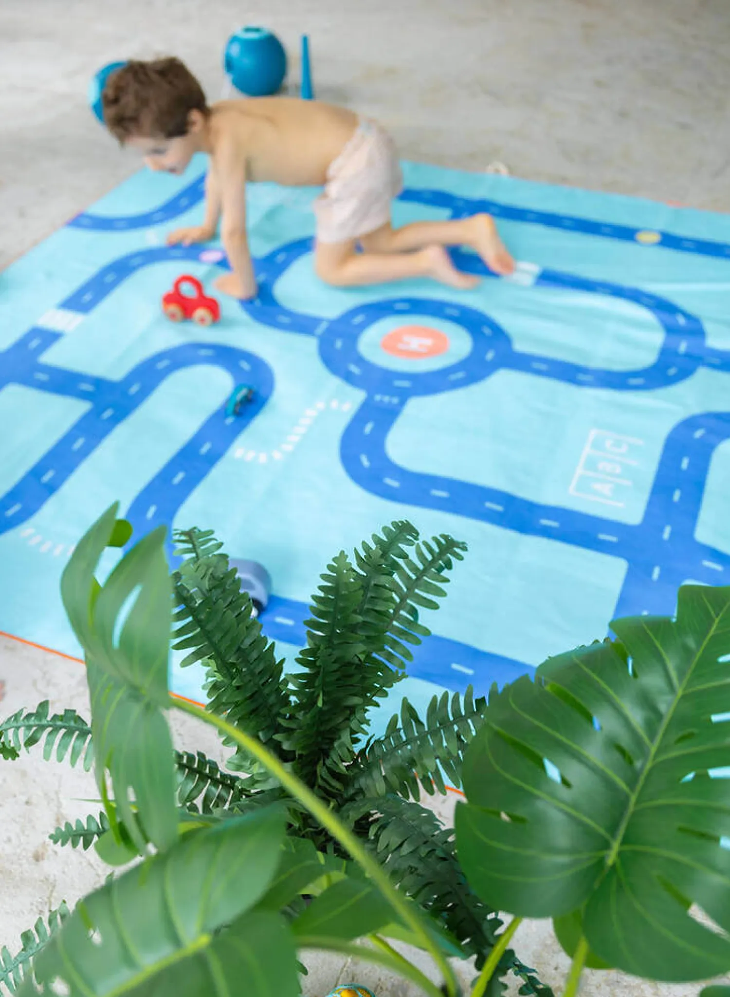 Ręczniki I Myjki | QUUT Dwustronny ręcznik plażowy PlayTowels 180 x 180cm - Road