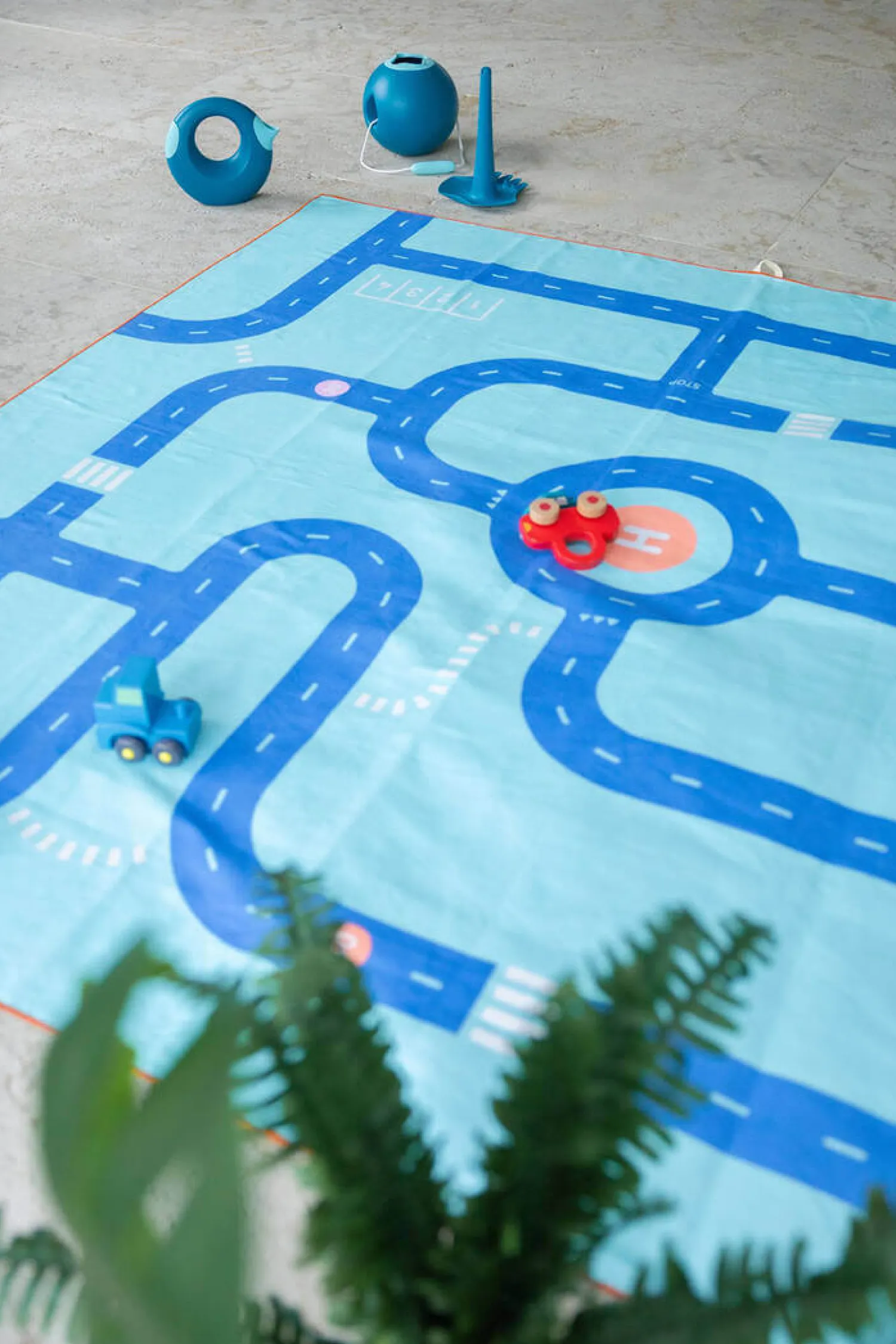 Ręczniki I Myjki | QUUT Dwustronny ręcznik plażowy PlayTowels 180 x 180cm - Road