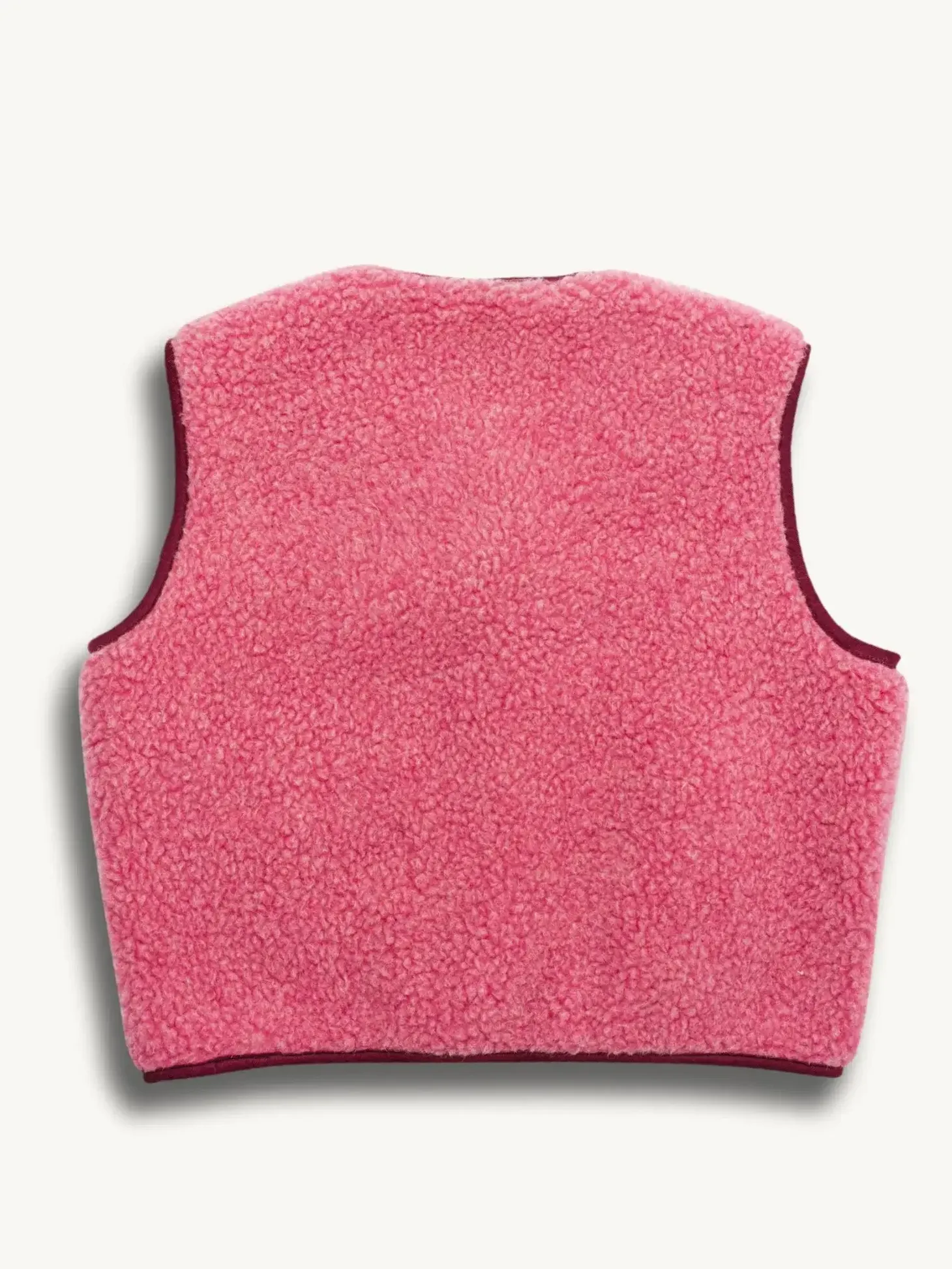Dziecięca kamizelka merino - dusty pink