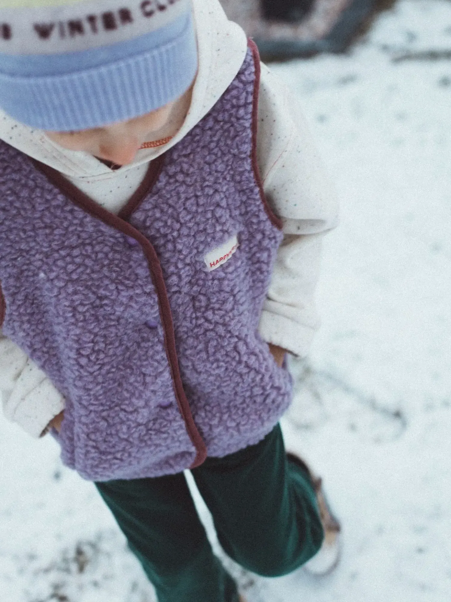 Ubranka Dziecięce | Happymess Dziecięca kamizelka merino - lilac cloud