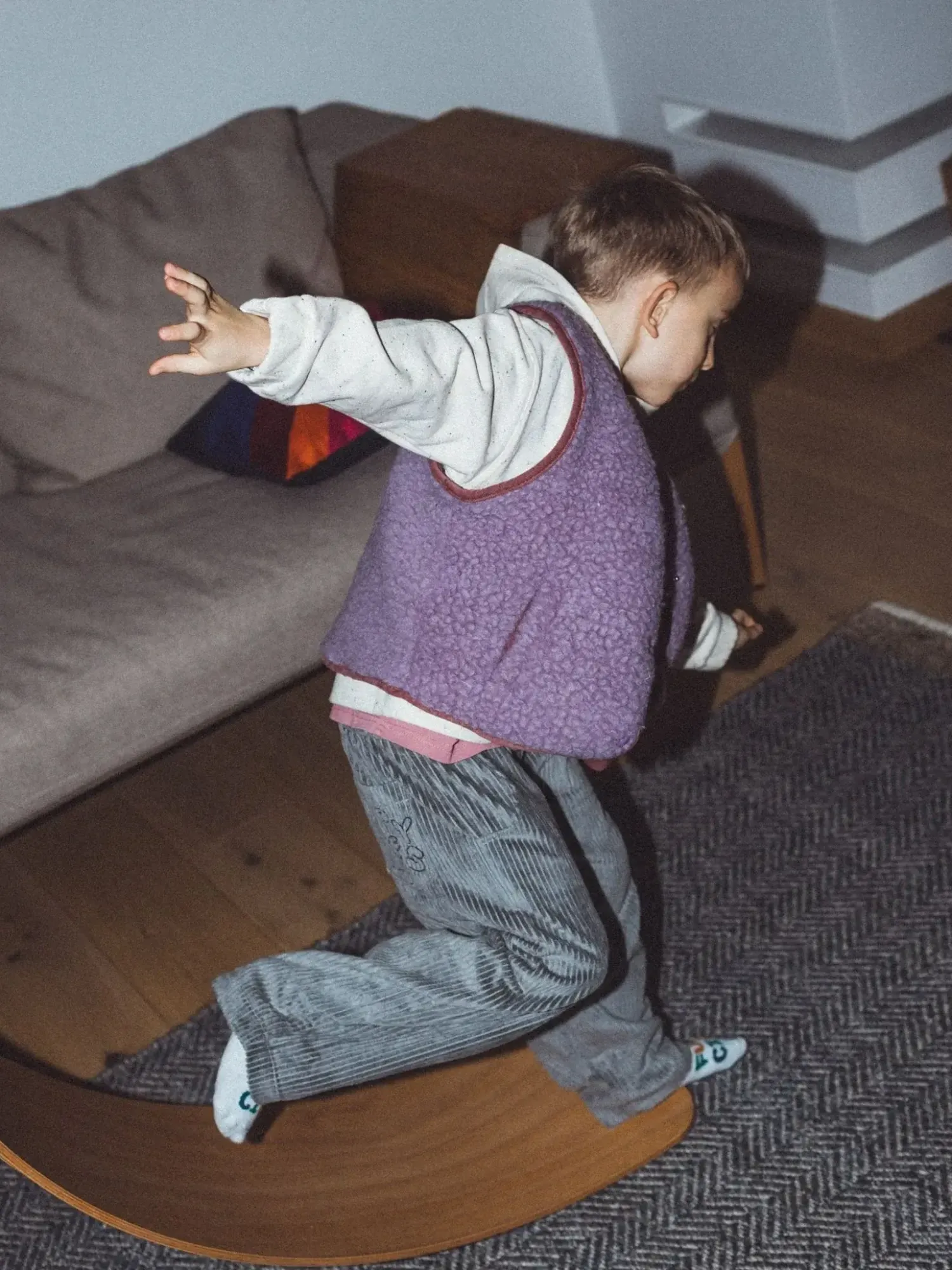 Ubranka Dziecięce | Happymess Dziecięca kamizelka merino - lilac cloud