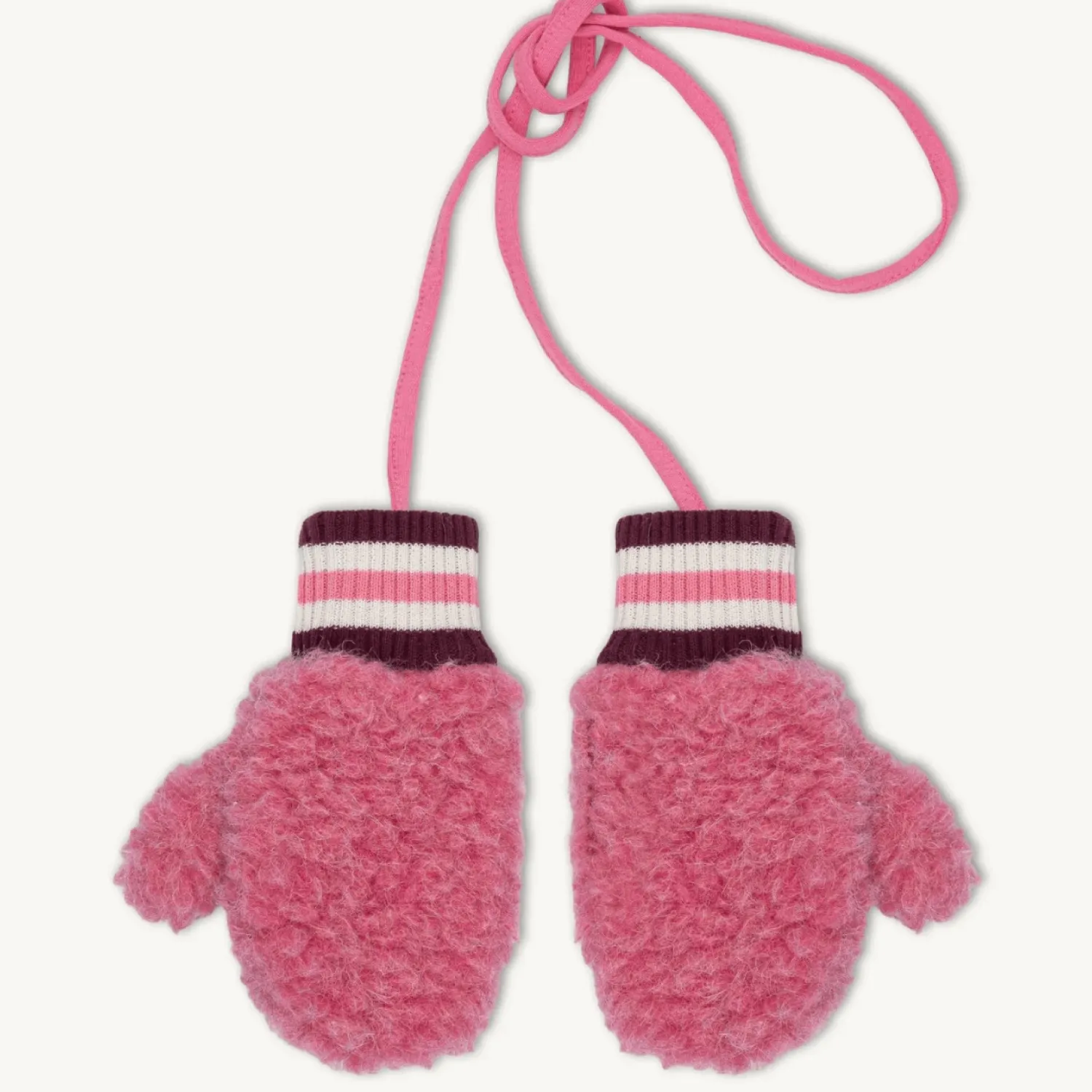 Rękawiczki | Happymess Dziecięce rękawiczki z wełny merino - dusty pink